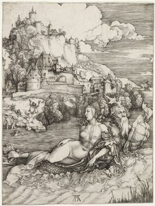 The Sea Monster, The Abduction of Amymone 1498  by Albrecht Dürer